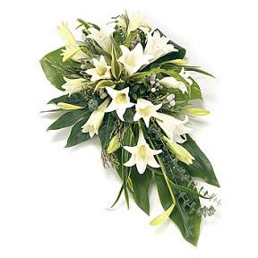 White Lily single ended spray