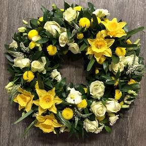 Yellow and cream wreath