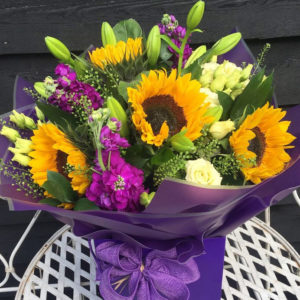 Yellow and purple bouquet