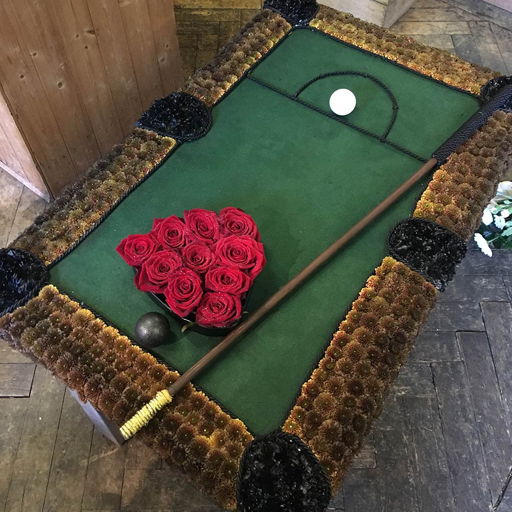 Pool Table Funeral Tribute