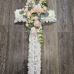 Pastel pink cross tribute