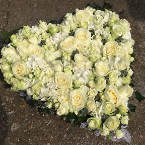 White Rose and Hydrangea heart