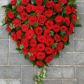 Full red Rose heart