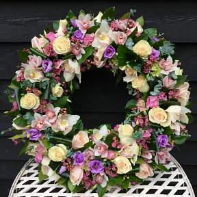 Large pastel wreath