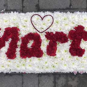 Name in flowers tribute