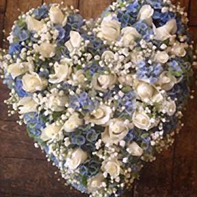 H12 Blue and white heart - From £125