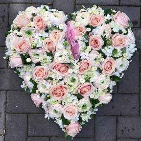 Pink and White Mixed Heart
